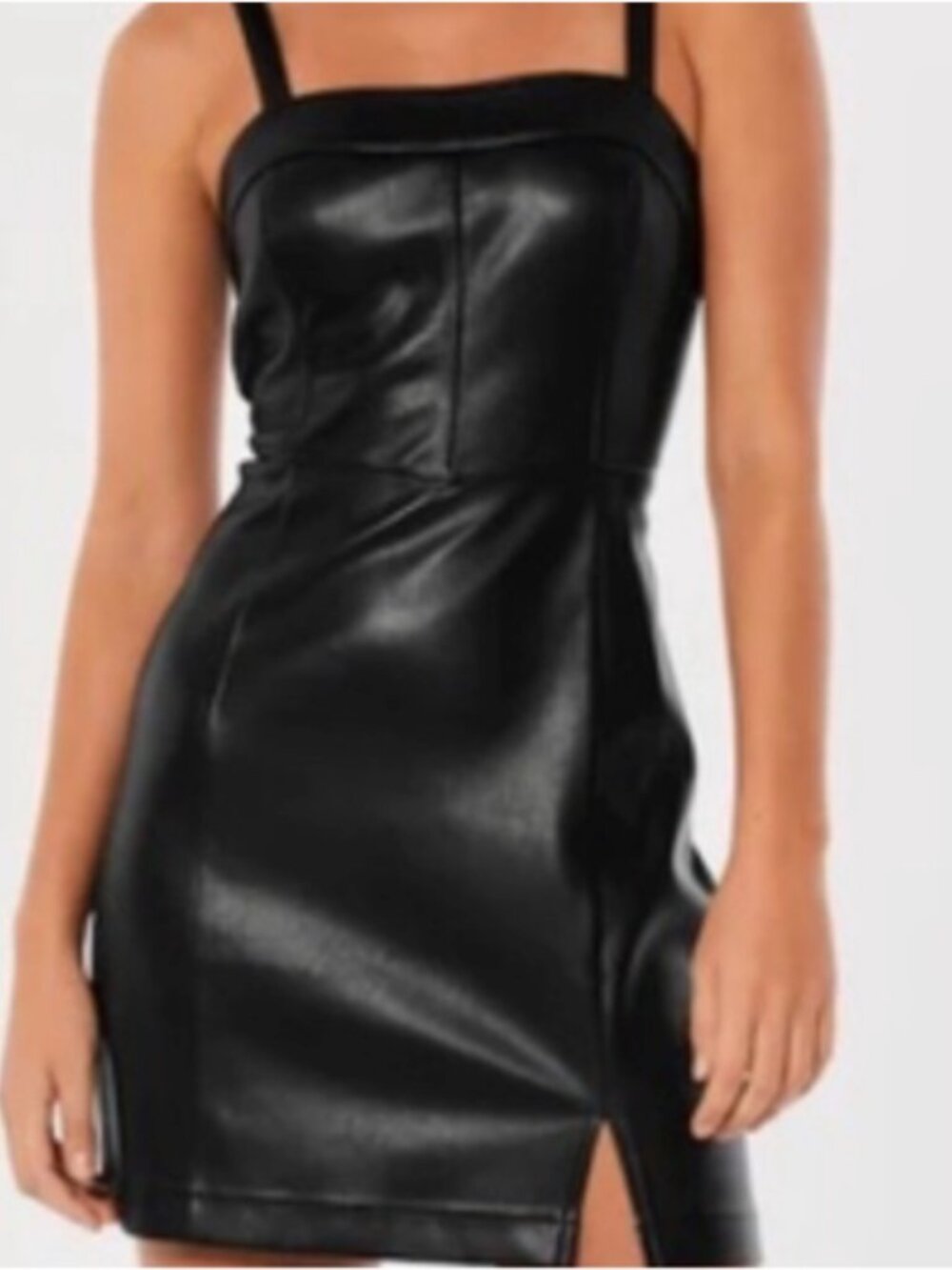 Hollister - Black - Faux/Vegan Leather Mini Dress - NWOT